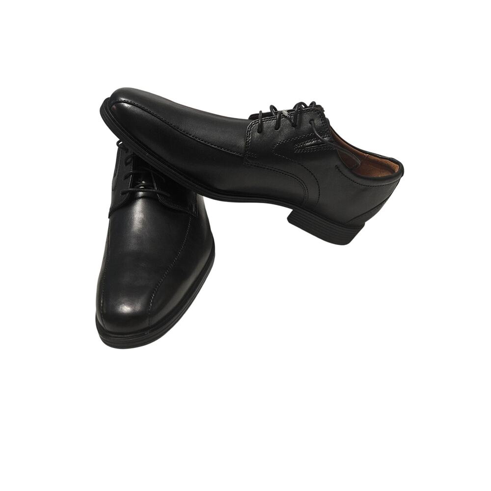 Clarks Whiddon Pace Black Oxford Leather Shoe in 10.5 WIDE